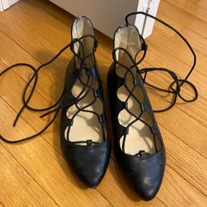Nine West lace up flats
